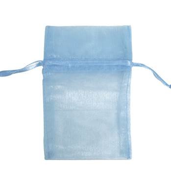 baby blue organza drawstring bag 27247-bx